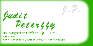 judit peterffy business card
