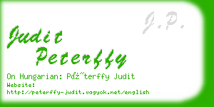 judit peterffy business card